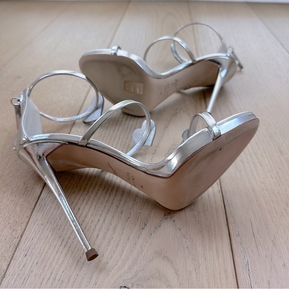 🚨 HOST PICK 🆕 Authentic Giuseppe Zanotti Silver Crystal Hearts Stiletto Heels - Picture 8 of 16